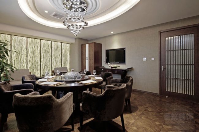 新中式风格餐厅包房位置装修图