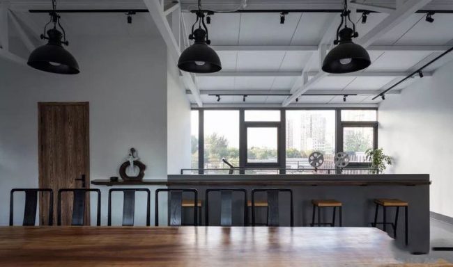 新中式工业风办公室洽谈区装修图