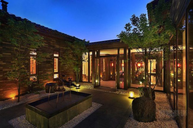 新中式会所庭院装修图