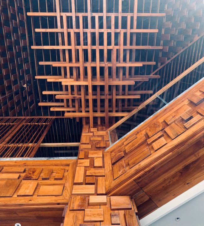 新中式酒店大堂空间天花吊顶装修图