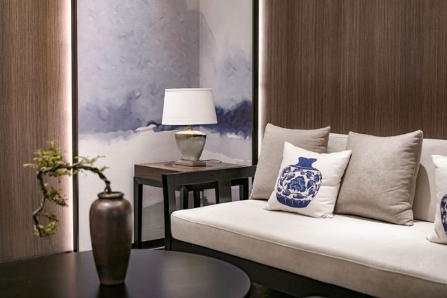 新中式酒店套房休闲厅设计图