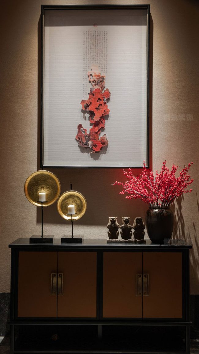 新中式家居玄关装饰柜装修图