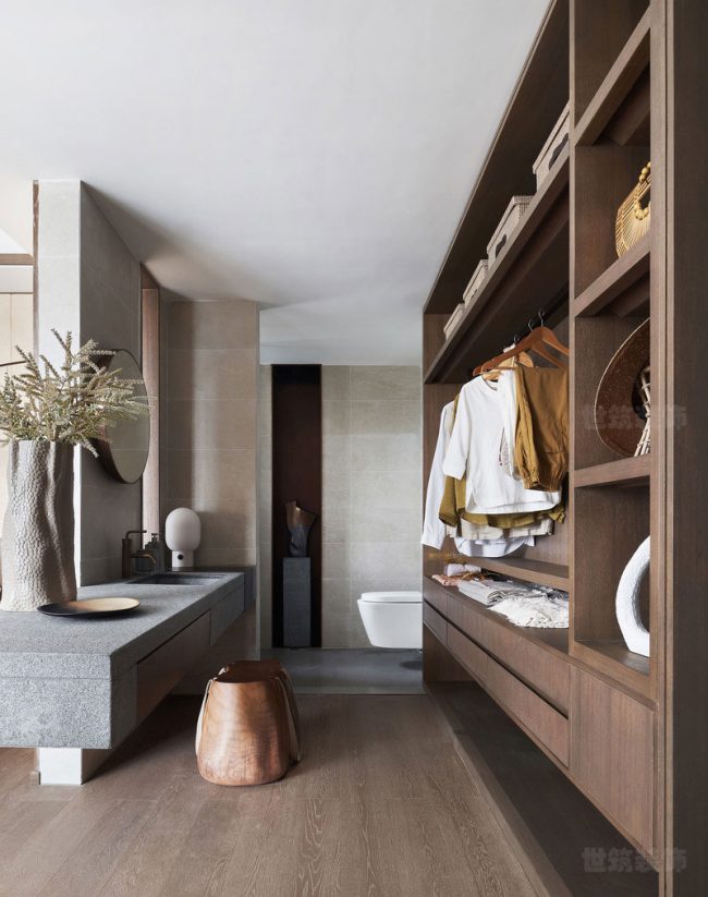 新中式家居主人房衣帽间装修图