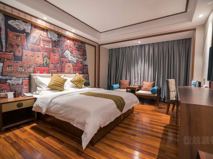 新中式文旅酒店客房空间装修图