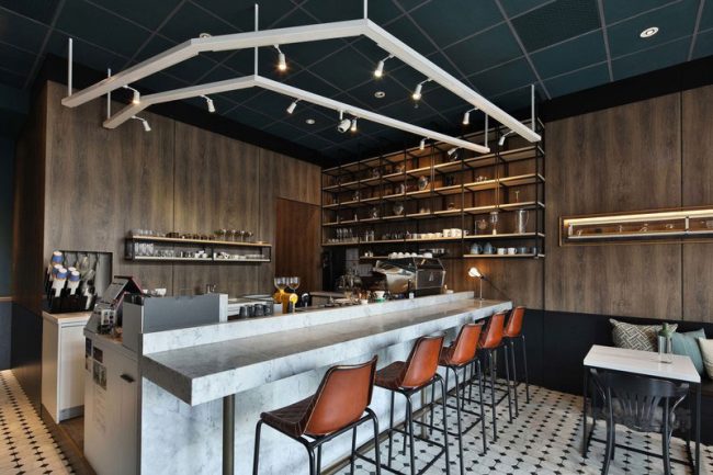 饮品店的吧台设计