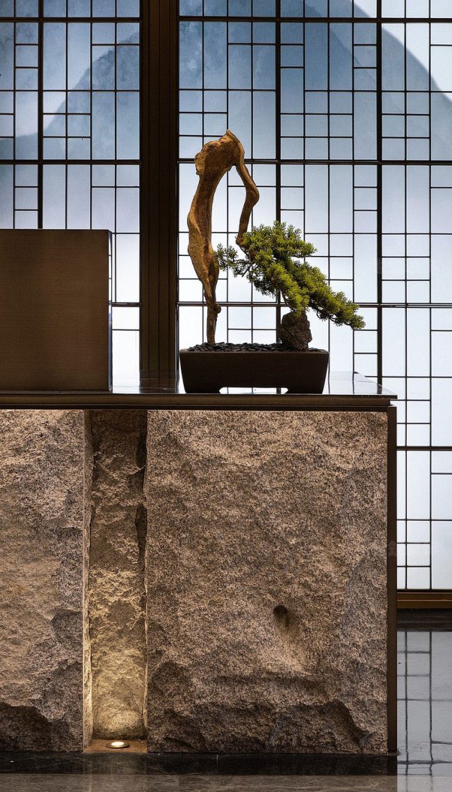 原生态石头设计的吧台