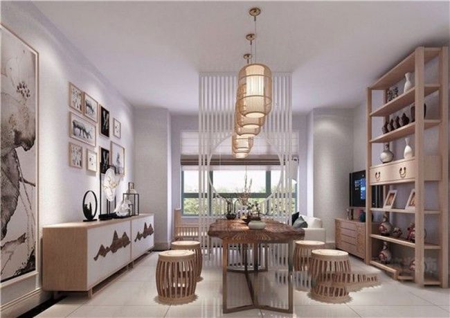 中式茶室原木茶桌