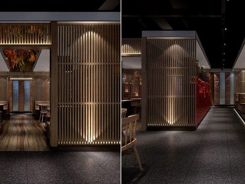 中式餐厅的木隔断