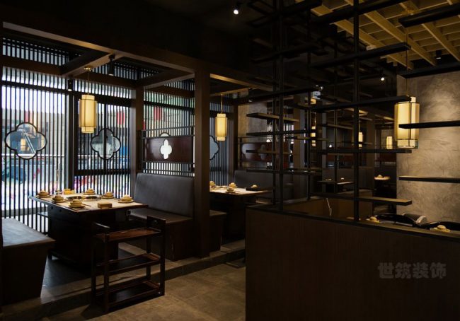 中式餐厅花格设计