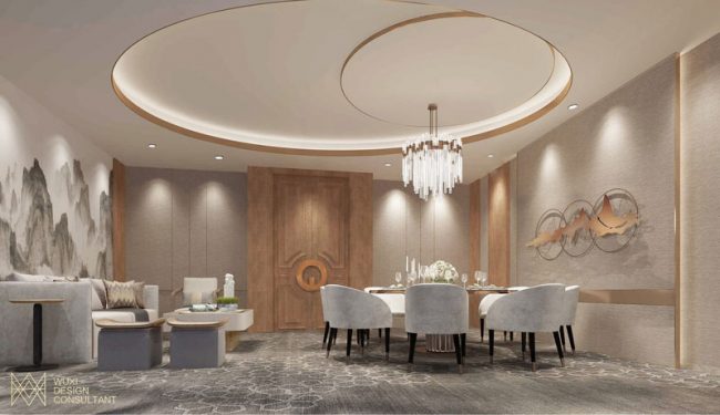 中式的餐厅高端包房设计方案