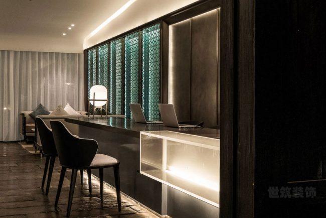 中式的镂空隔断装饰效果