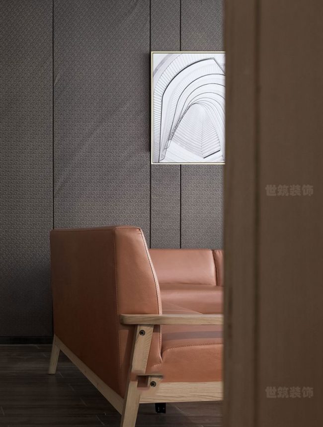 棕色的现代沙发