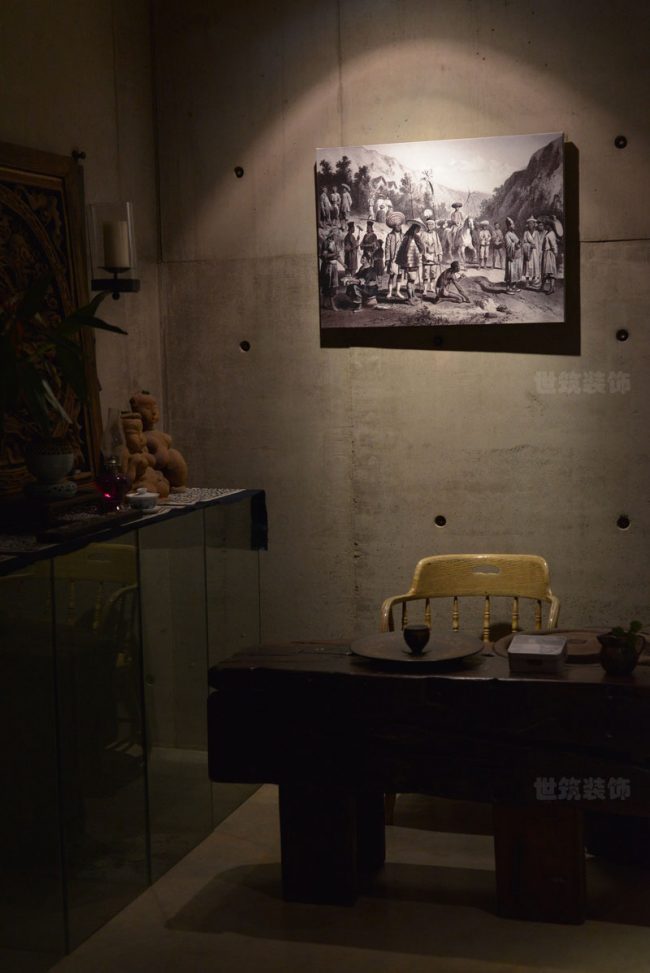 中式工业风办公室茶艺会客区装修图