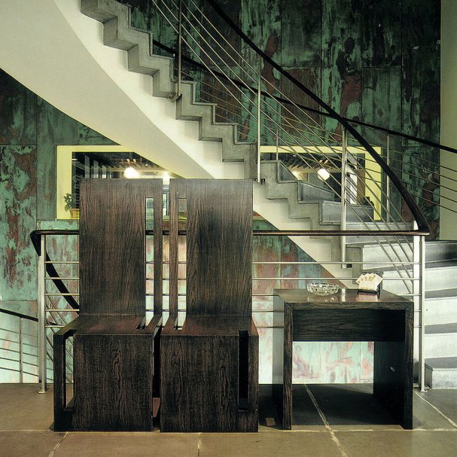 中式混搭风办公室楼梯过道装修图