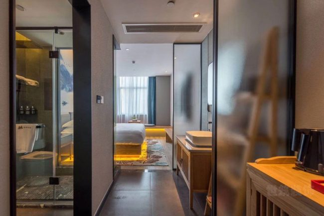 中式酒店玻璃隔断