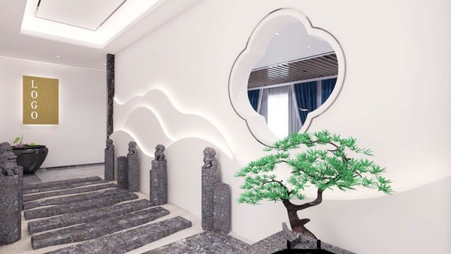 中式景观墙的装修图