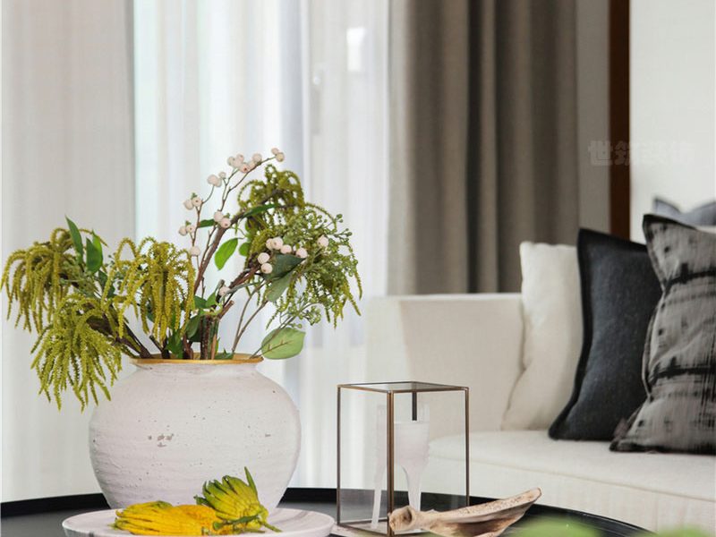 中式极简风家居场景休闲区范围装修图