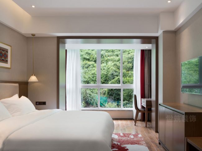 中式简约商务酒店房间装修图