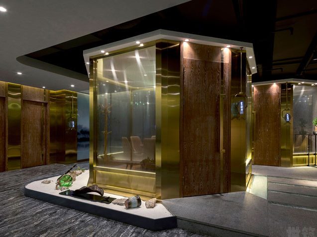 中式轻奢风餐厅公共空间装修图