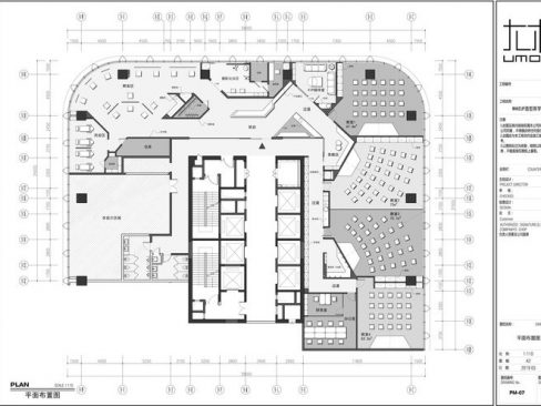 昆明东川区工业现代混搭风造型培训学院装修平面设计图