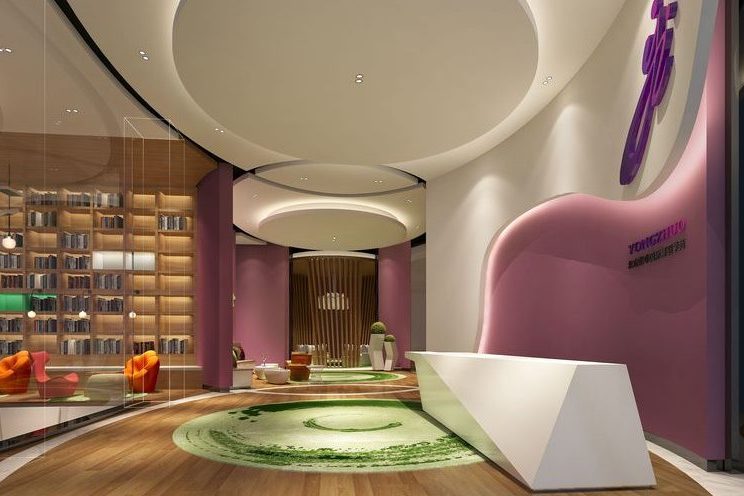 云南国际舞蹈学苑装修设计前厅效果图