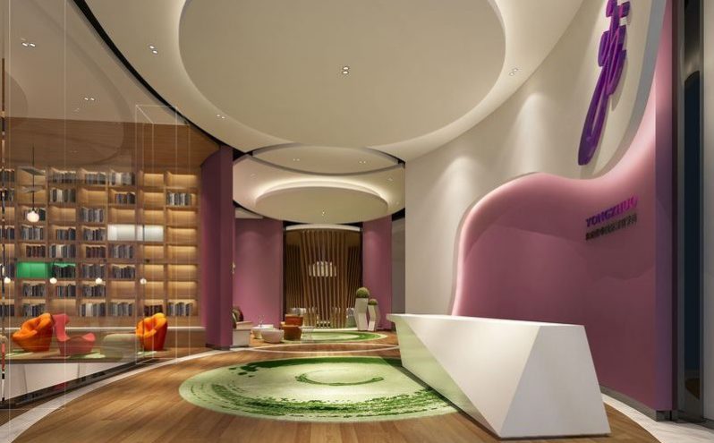 云南国际舞蹈学苑装修设计前厅效果图