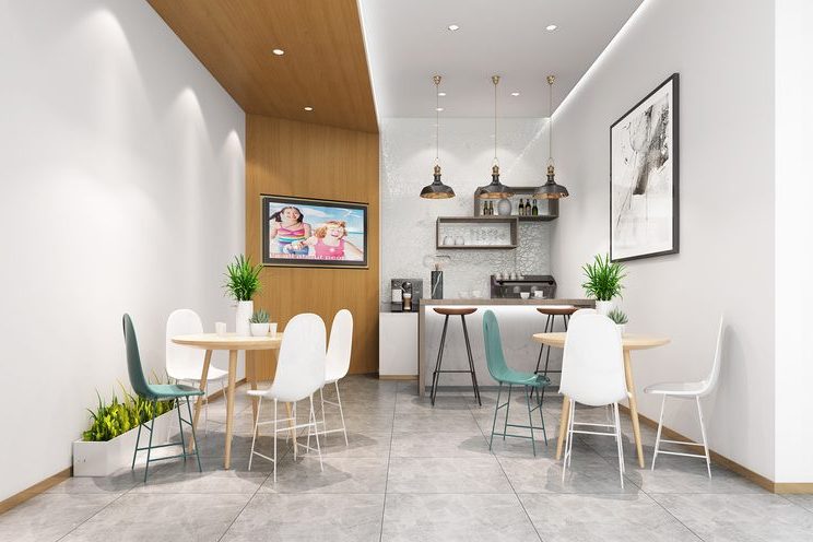 昆明盘龙区简约风培训中心设计装修洽谈区效果图