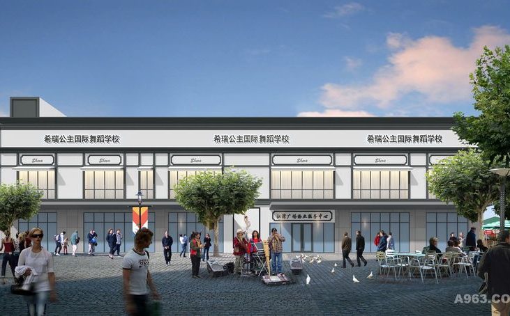 昆明简欧风格舞蹈学校装修设计外观效果图 昆明简欧风格舞蹈学校装修设计外观效果图