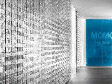 昆明官渡区现代风格美发会所设计案例过道效果图