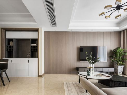 云南文山极简风格家居装修客厅效果图