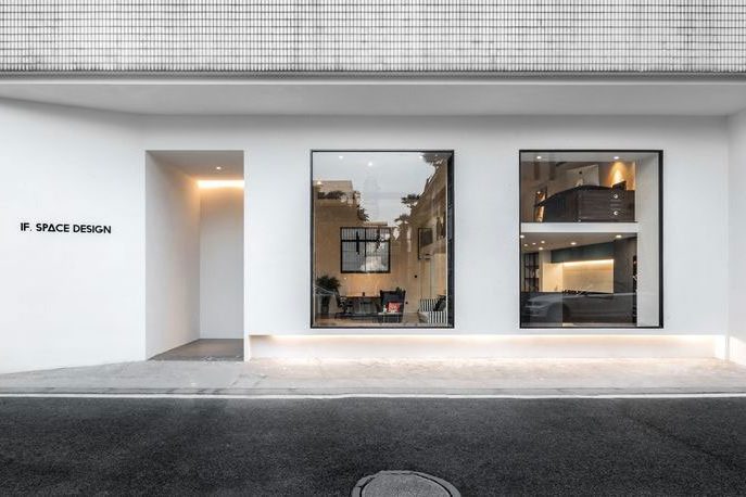 云南昆明红河极简办公室装修外观效果图