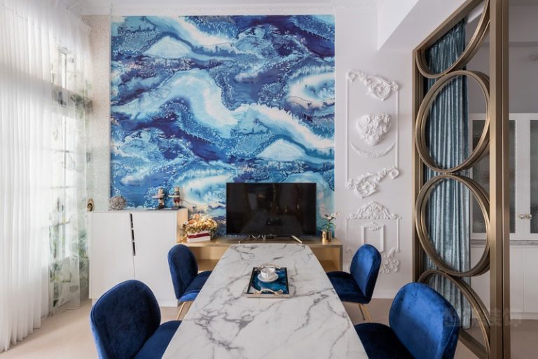 云南大理新古典轻奢风办公室装修设计效果图洽谈区装修图