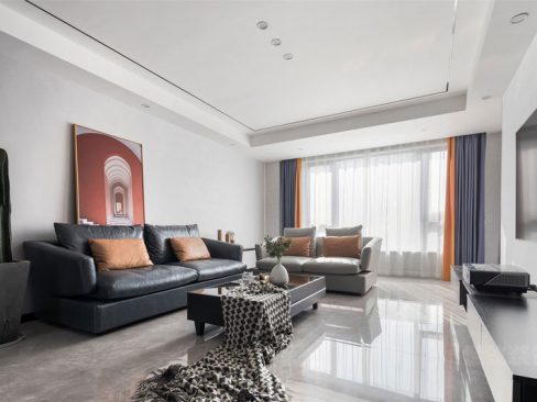 云南大理极简风格家居装修客厅效果图