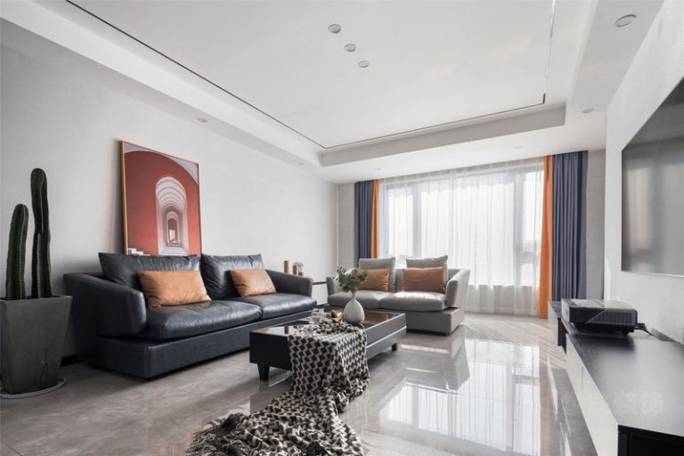 云南大理极简风格家居装修客厅效果图