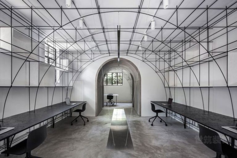 铁艺工业风办公室装修办公区效果图