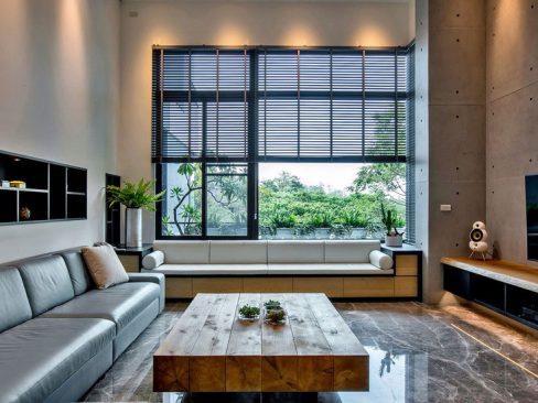 昆明盘龙区极简中式新房装修客厅效果图