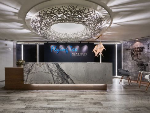 云南楚雄现代工业风办公室装修设计效果图前厅装修图