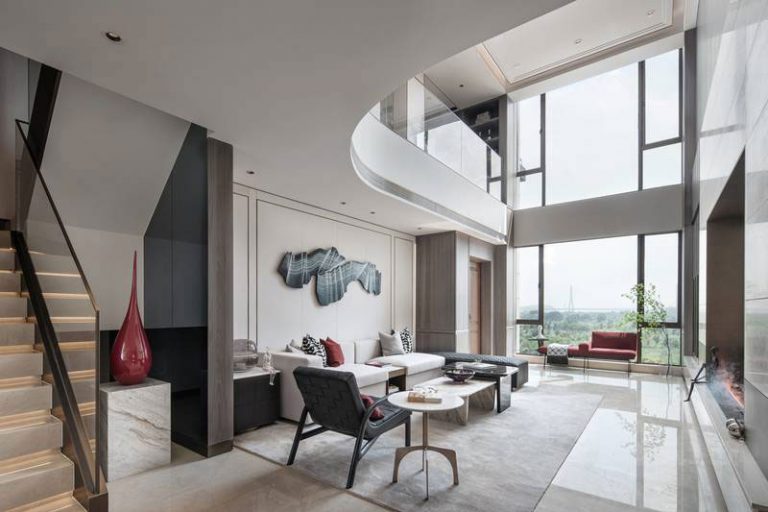 昆明盘龙区轻奢新中式家装工程装修案例客厅效果图