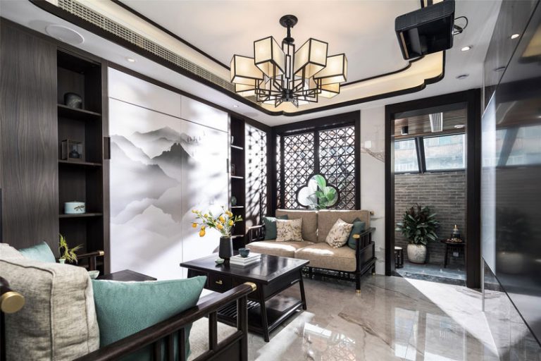 昆明西山区中式风格新房装修客厅效果图