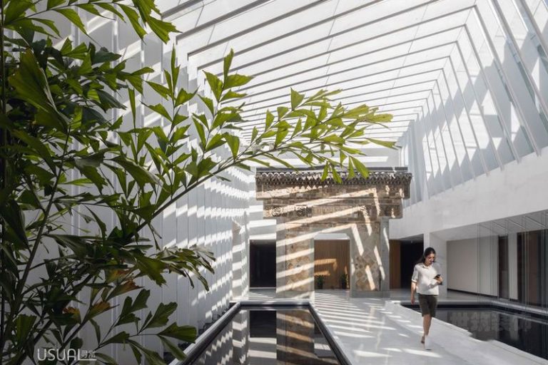 昆明普洱中式现代风办公室装修施工方案艺术走廊效果图