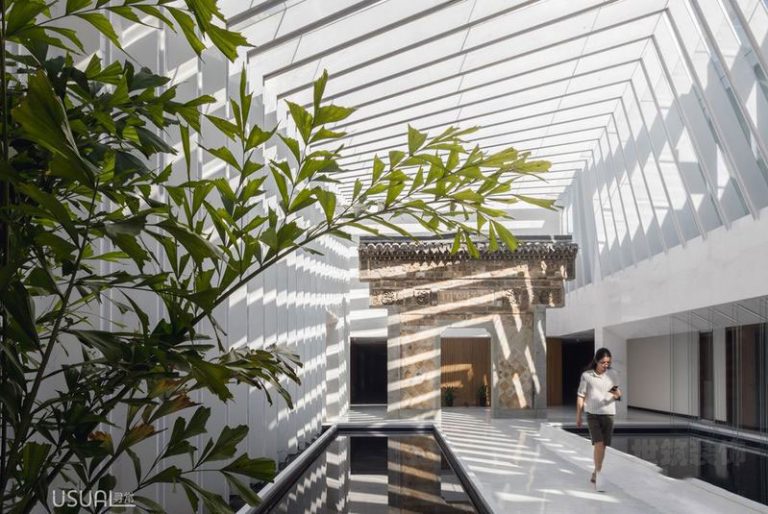 昆明普洱中式现代风办公室装修施工方案艺术走廊效果图