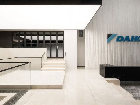 大理现代北欧风办公室装修案例前厅过道效果图