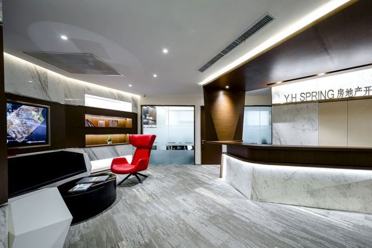 云南轻奢风格办公室装修设计等候区效果图