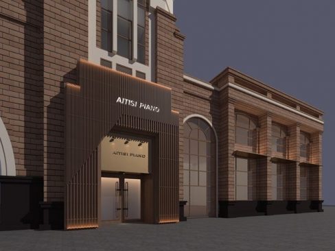 昆明五华区钢琴艺术学校装修设计外观效果图