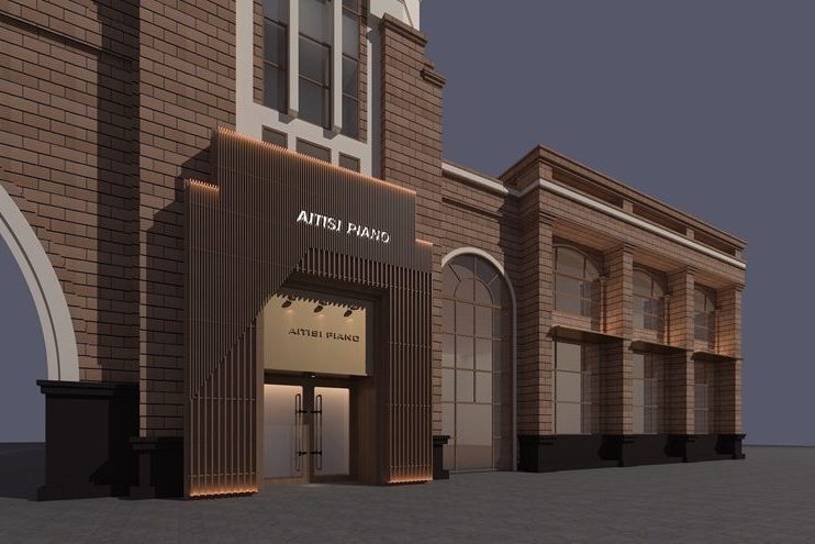 昆明五华区钢琴艺术学校装修设计外观效果图