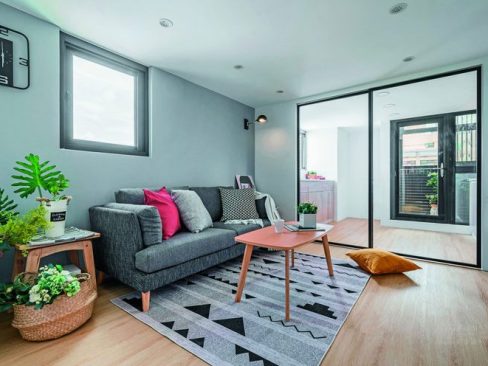 昆明盘龙区新中式二手房旧房装修客厅效果图