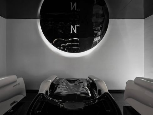 昆明官渡区现代风格美发沙龙装修设计洗头区效果图