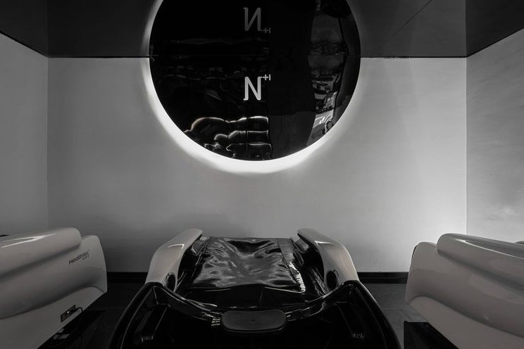 昆明官渡区现代风格美发沙龙装修设计洗头区效果图