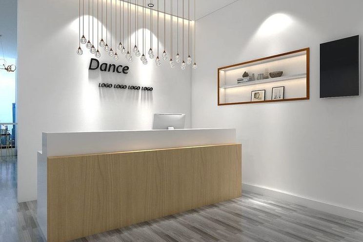 昆明西山区少儿语言舞蹈培训机构装修前厅效果图