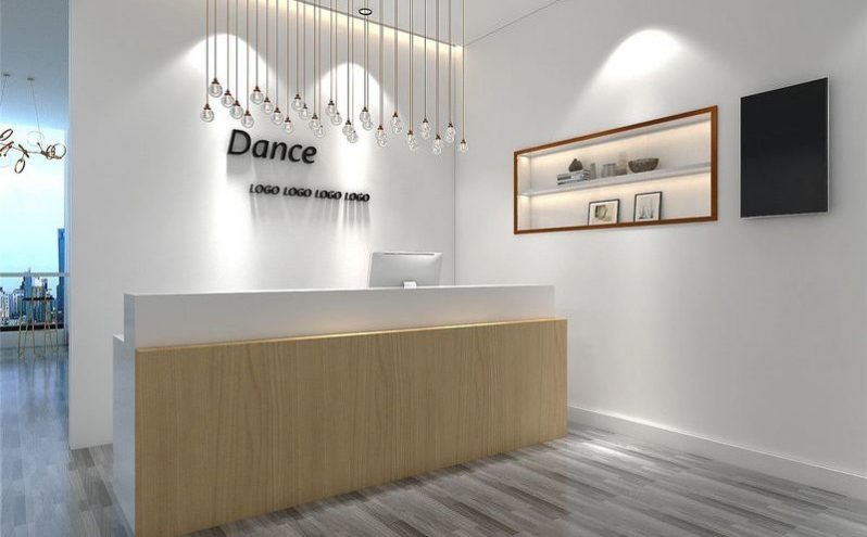 昆明西山区少儿语言舞蹈培训机构装修前厅效果图